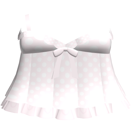 ♡ : cute frilly babydoll dress in pink polkadot