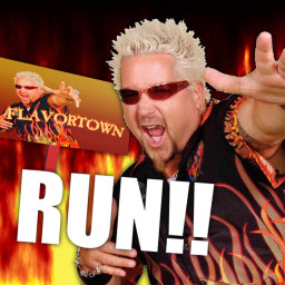 run awa yfrom guy icon