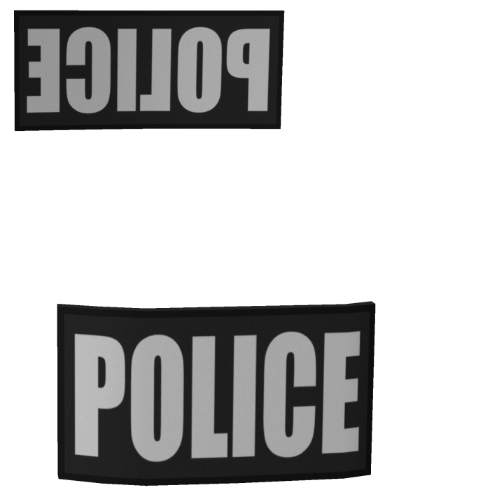 B/W Police Patches (RCPC) (Front/Back)