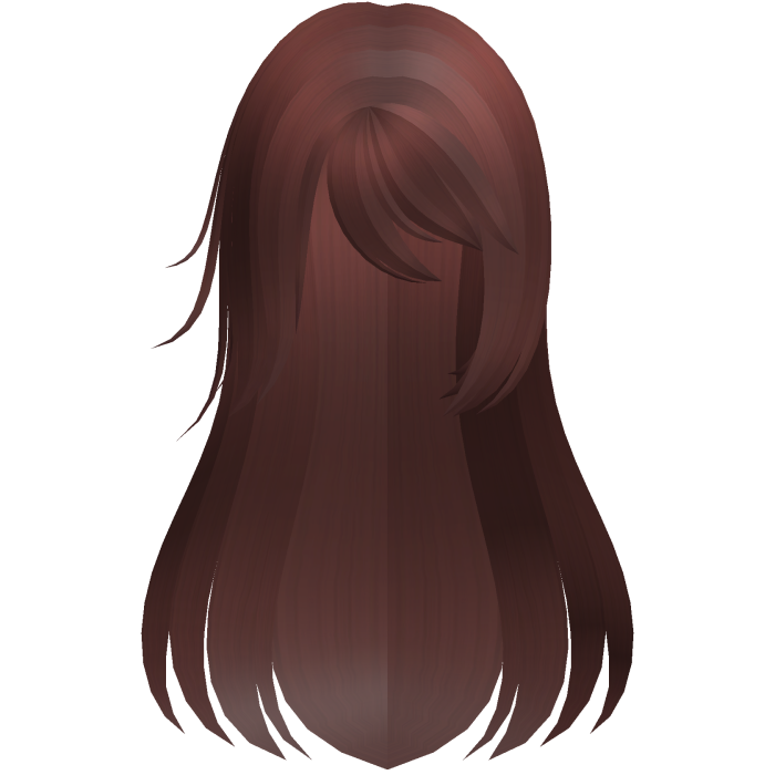 red cute protagonist side swept long hair