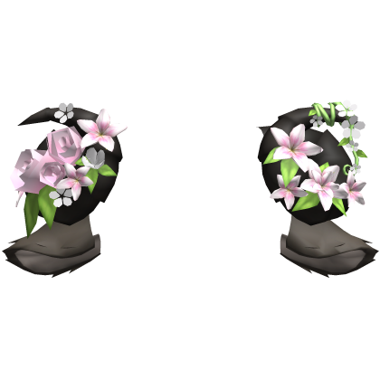 Pink Goat Sheep Flowery Dark Brown Horns w Ears Roblox item