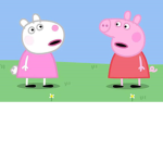 Peppa pig and Suzie