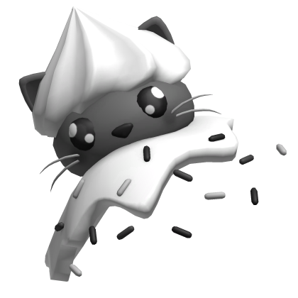 kawii gray ice cream sprinkles cat