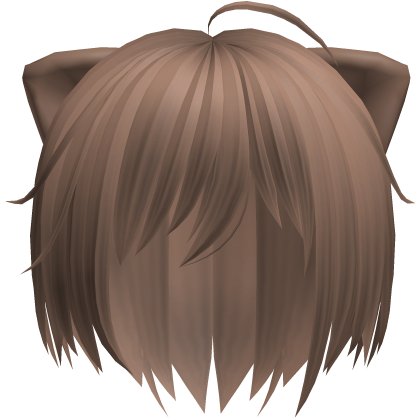 cute messy emo vkei catboy hair in light brown