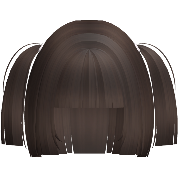 ♡ brown blunt cut hime bob pigtails