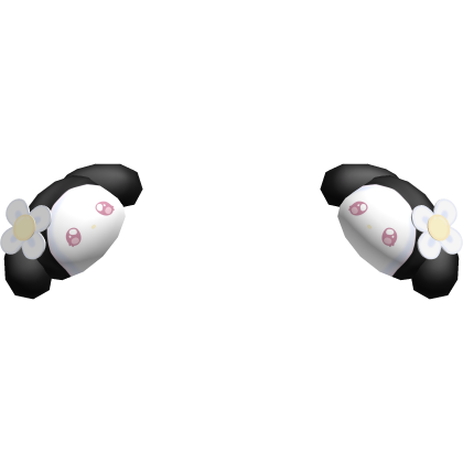 Cute Black Bunny Hair Bobbles Roblox item