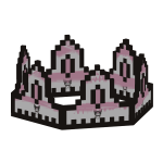 Kuromi Pink Animated Glitch 8-Bit Crown