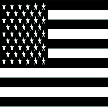 Black and White USA flag Roblox decal
