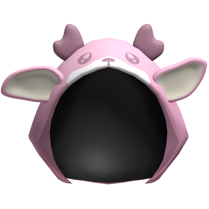 Pink Kawaii Deer Plush Hood Roblox item