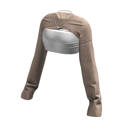beige high cropped fit