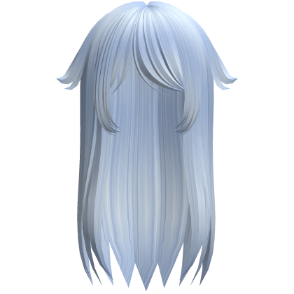 cute long straight hair w tufts in blue Roblox item