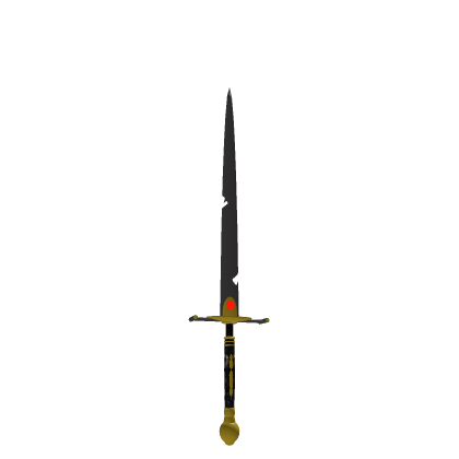 Golden ruby gem sword