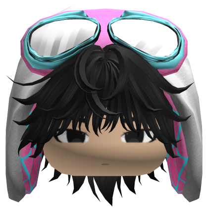 Spider Gwen Hood Boy Messy Black Hair w/ Face Roblox item