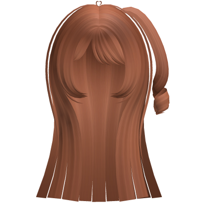 Long Straight Hair w/ Side Pigtail (Ginger) Roblox item