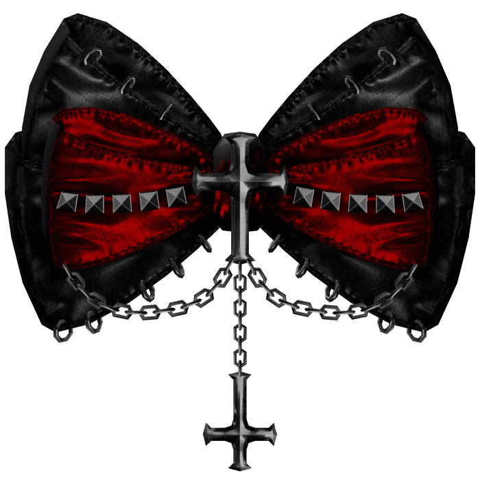y2k Black & Red Haunted Bow