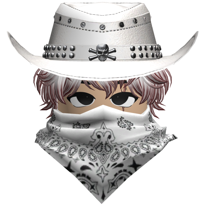 White Cowboy Bandit Boy & Neck Scarf (Red&Black)