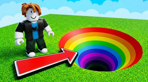 JUMP INTO A RAINBOW HOLE🌈