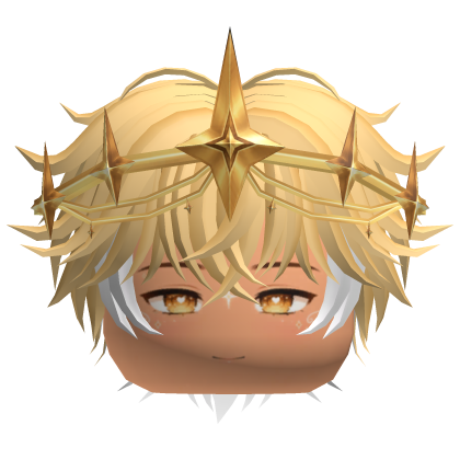 Messy Blonde Hair w/ Golden Star Halo Angel Crown