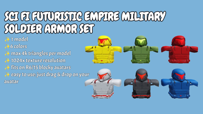 [R15/R6] Sci fi empire military soldier armor set preview 1