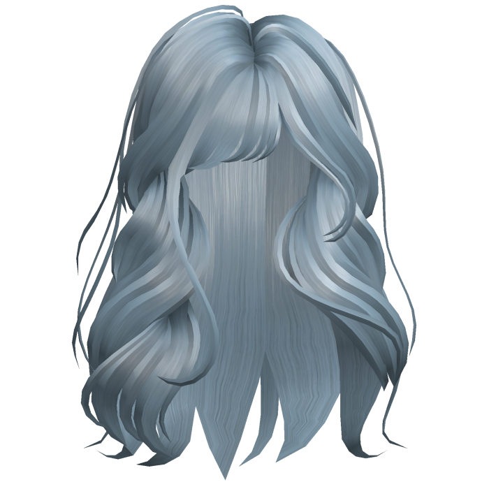 Long Soft Wave Hair - Ice Blue