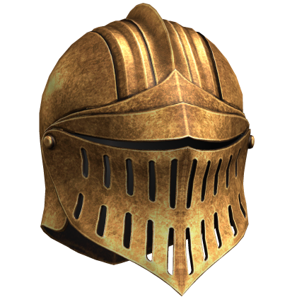Gold Medieval Knight Helmet