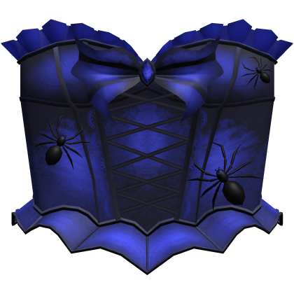 3.0 Halloween Spider corset - Blue/Black Roblox item