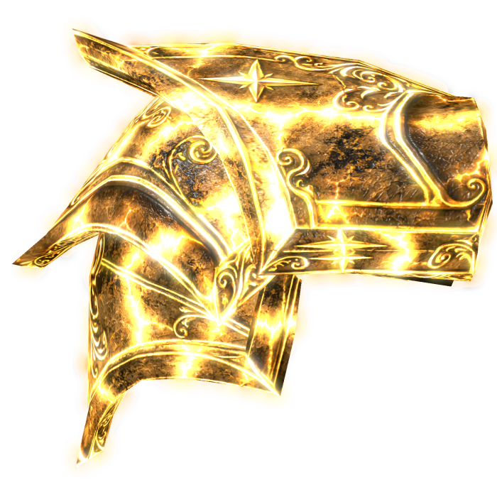 [EMISSIVE] Gold Glow Gladiator Pauldrons (Right)