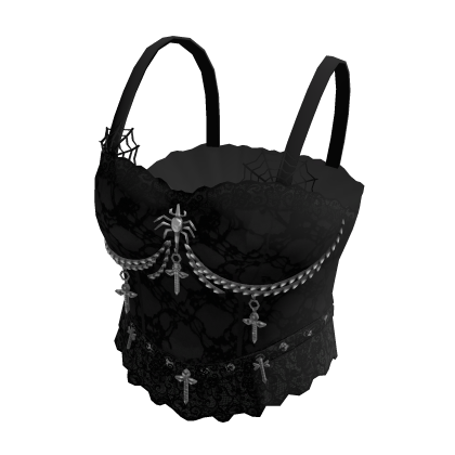 Spiderweb Goth Corset (Black)