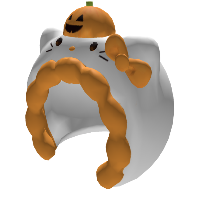soft kitty halloween hood pumpkin kawaii