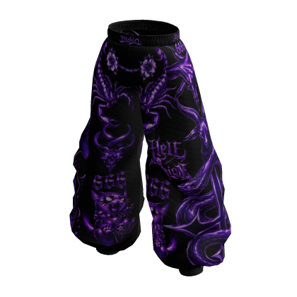 Pants 666 Clan Black&Purple thumbnail