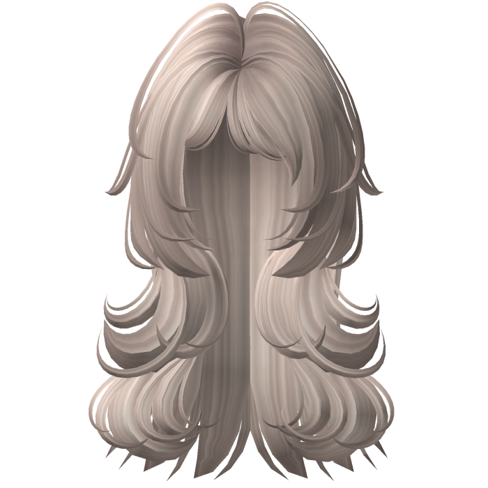 white layered long wispy fluffy emo haircut 