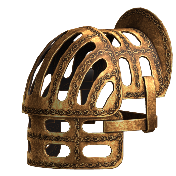 Gold Gothic Knight Pauldron - Right
