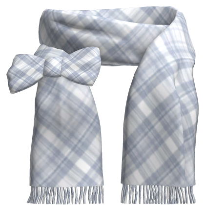 Blue Plaid Bow Scarf Roblox item