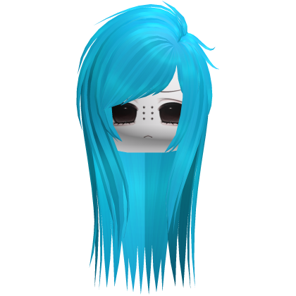 Emo Moe Cyan Long Scene Hair