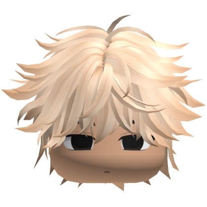 Cute Y2K emo boy messy fluffy blonde hair Roblox item
