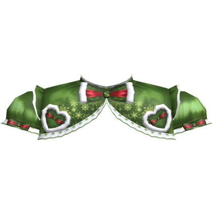 Cute Christmas Winter Shawl Cape in Green Roblox item