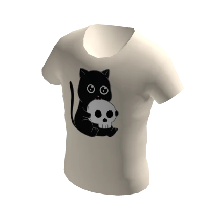 Threadless Cat cute and skull T Shirt Roblox Item Rolimon s