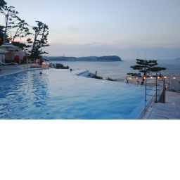 very very long water pool!