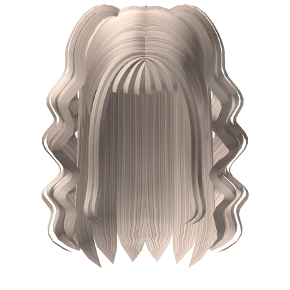 Platinum Preppy Curly Twintails Hair Roblox item