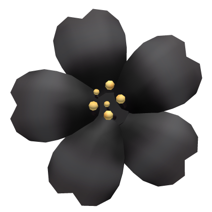 Black Sakura Flower Hair Clip ♥ Roblox item