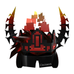 ⏳ FIRE Red Hair + 8-Bit Crown + Clockwork + Horns