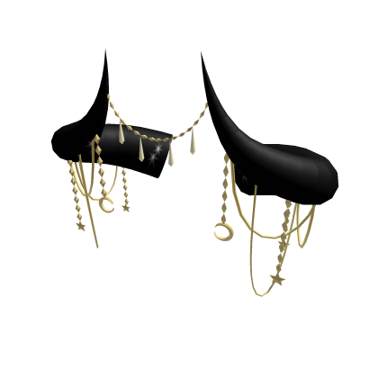 Black Gold Jewelled Horns of the Abyss