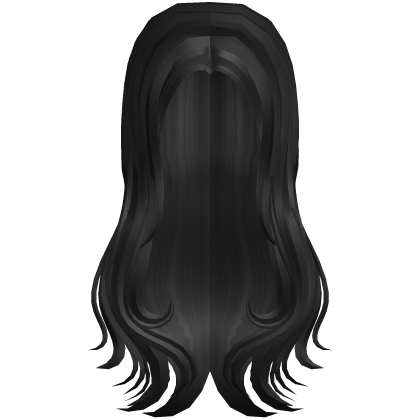 Black Long Straight Flowy Curled Ends Hair Roblox item