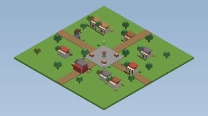 Low Poly Village Roleplay Map Town Houses preview 7