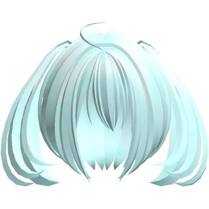 2000s moe short fluffy side ponytails teal