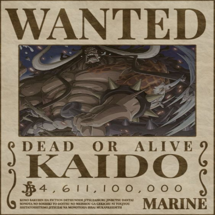 Kaido Wanted Poster Roblox decal