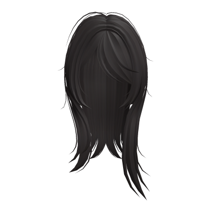 Long Emo Messy Hair (Very Dark Brown) Roblox item