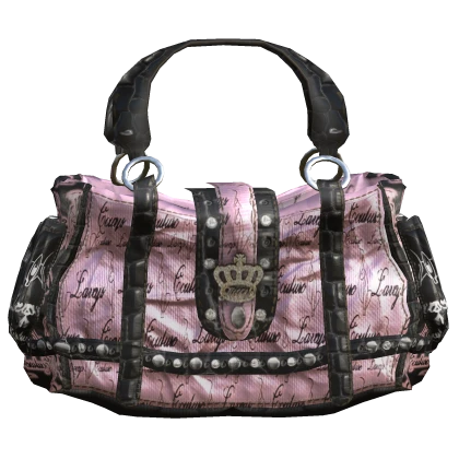 Vintage 2000s Coquette Gyaru Icon Bag Pink Black | Roblox