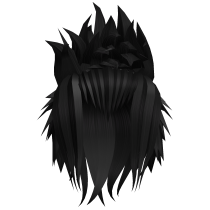 Messy Spiky Anime Updo Hair (Black)