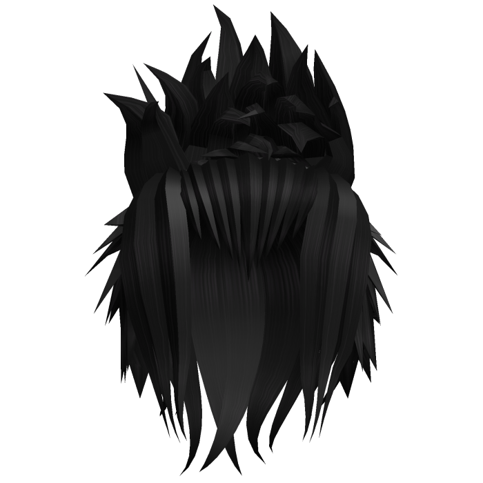 Messy Spiky Anime Updo Hair (Black)